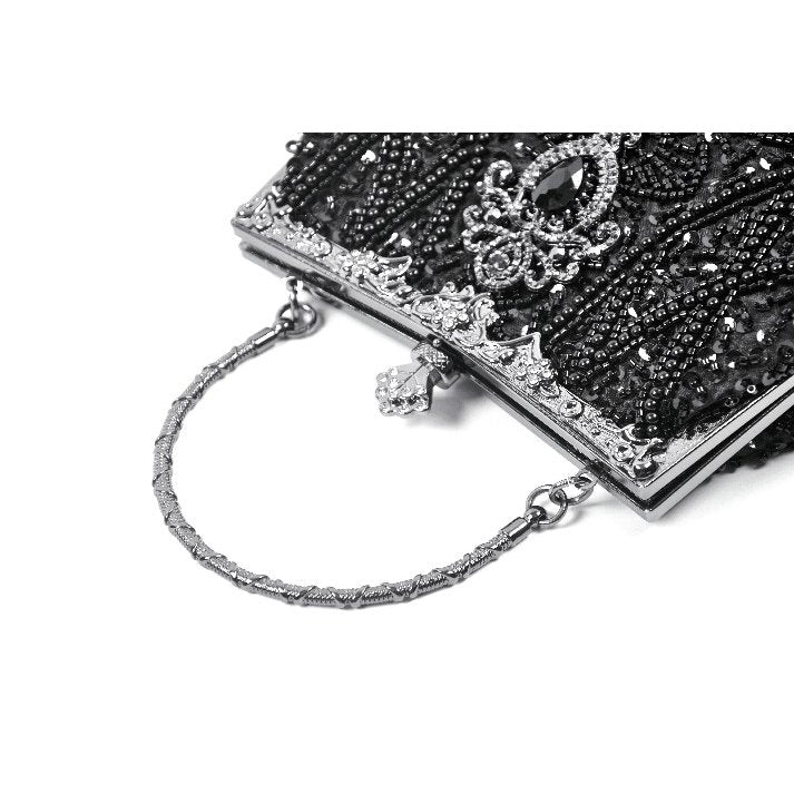 Dark In Love Celestine Vintage Beaded Gilded Evening Bag - DevilGothic DevilGothic