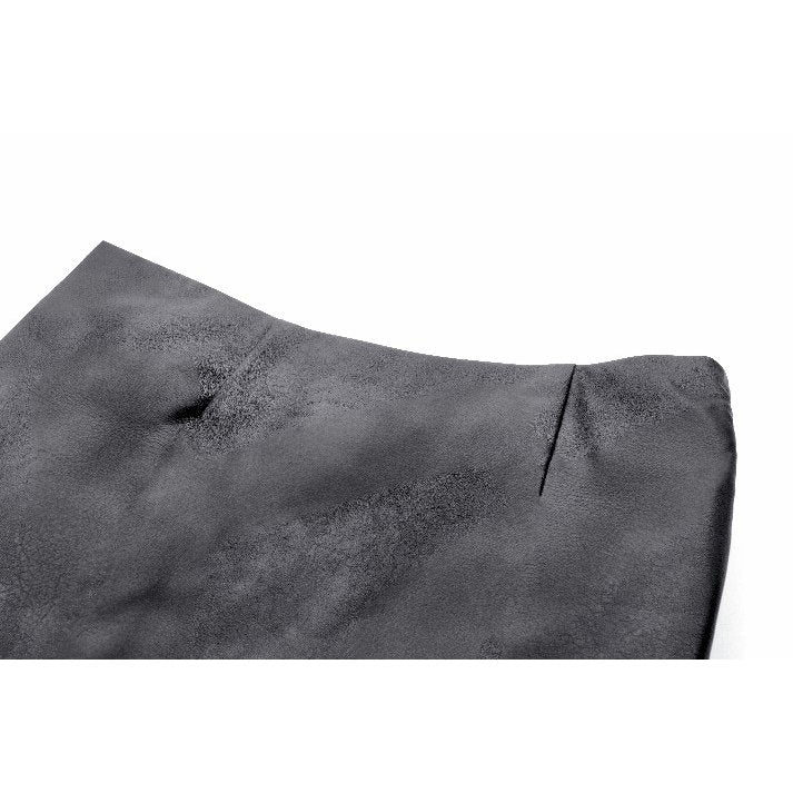 Dark in Love Chaos Reign Faux Leather Goth Mini Skirt in Black - DevilGothic DevilGothic