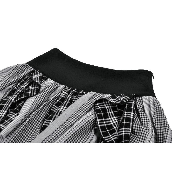 Dark in Love Morrigan Punk Patchwork Skirt - DevilGothic DevilGothic