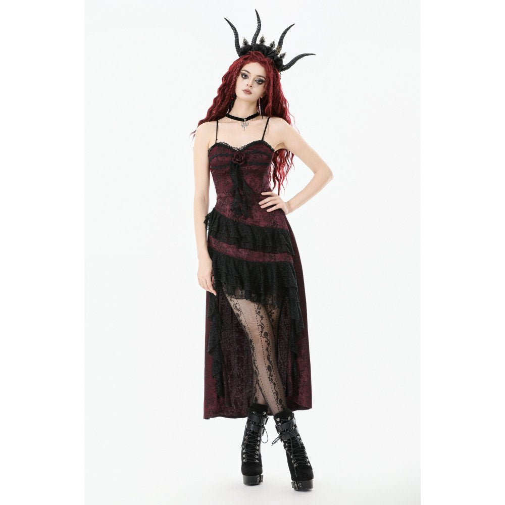 Dark in Love Belladonna Velvet Lace Dress - DevilGothic DevilGothic