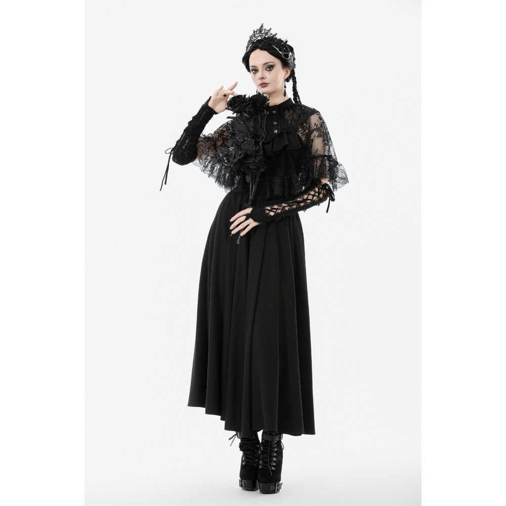Dark in Love Bellatrix Lace Ruffle Capelet - DevilGothic DevilGothic
