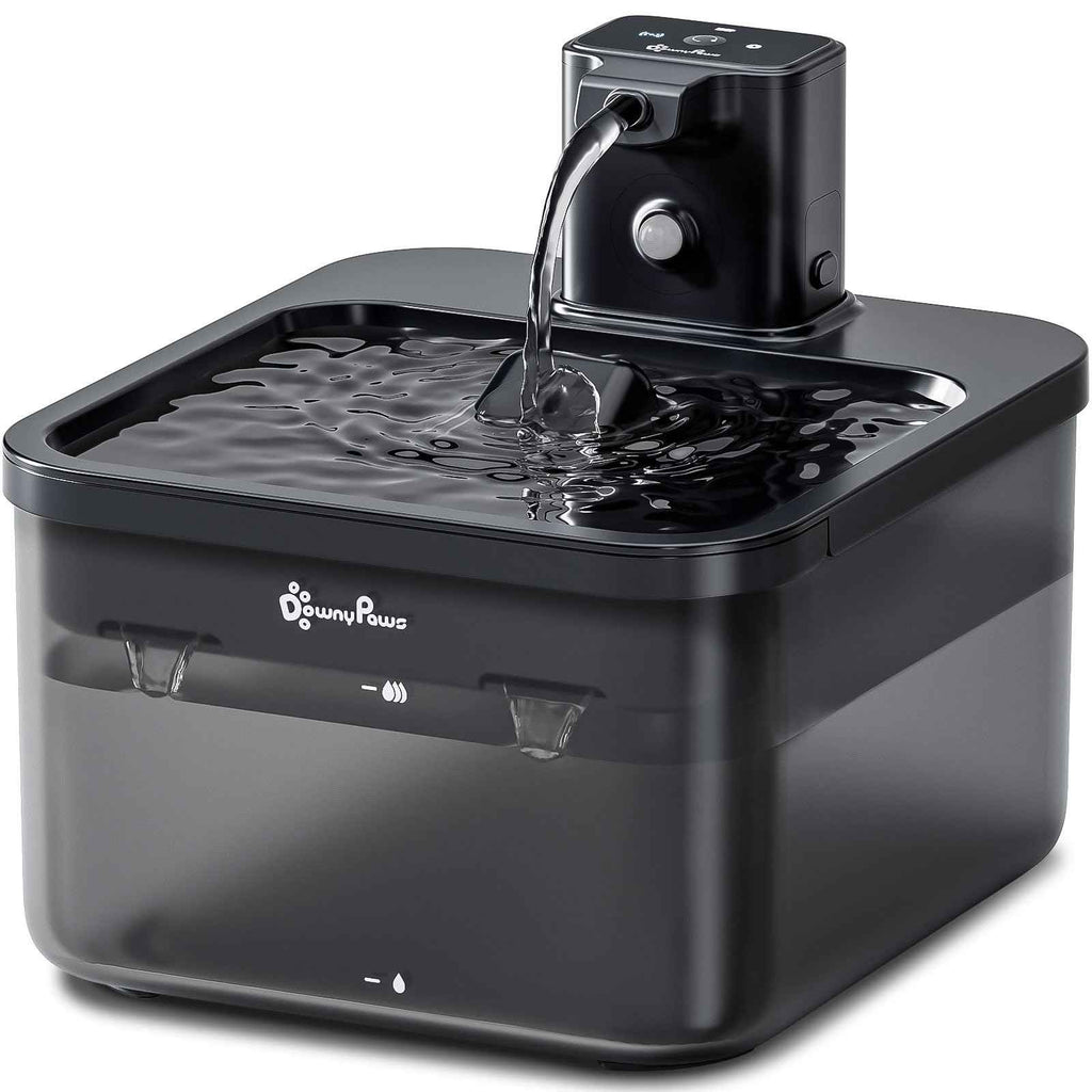 DownyPaws Cordless Cat Water Fountain – 84oz Fursink, Motion Sensor, BPA-Free