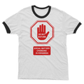 Do Not Disturb - Red Print Adult Ringer T-Shirt - DevilGothic DevilGothic