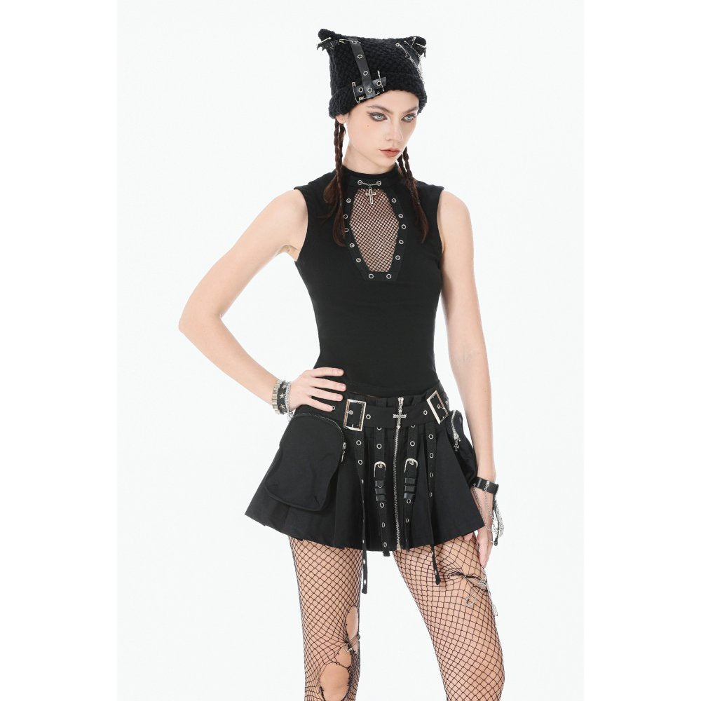 Dark In Love Mina Punk Metal Knit Hat - DevilGothic DevilGothic
