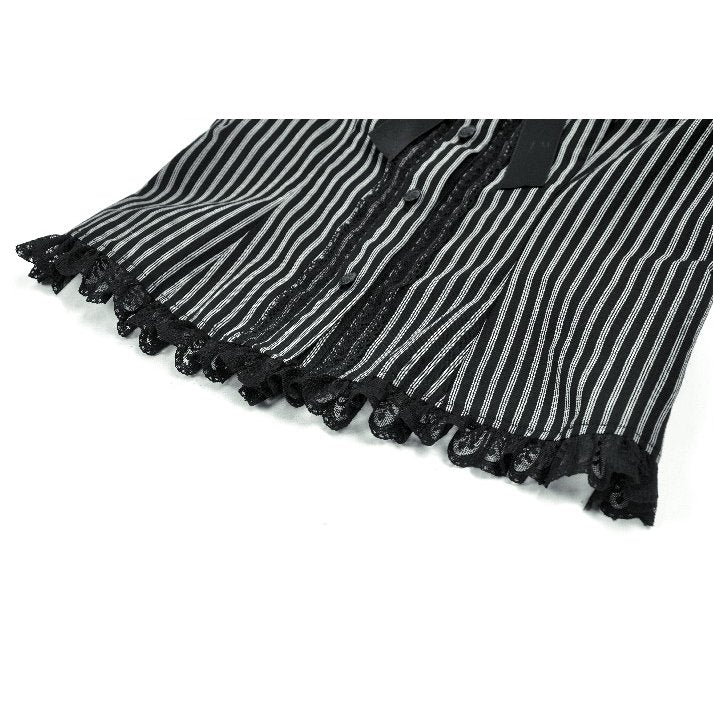 Dark in Love Gothic Peter Pan Collar Lace Shirt