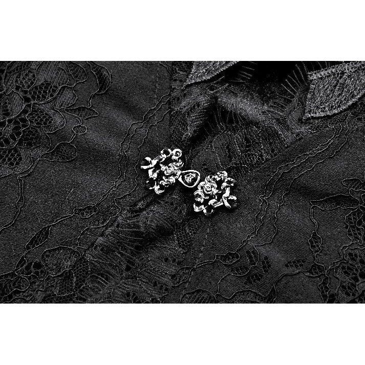 Dark in Love Morwenna Lace Gothic Maxi Dress in Black - DevilGothic DevilGothic