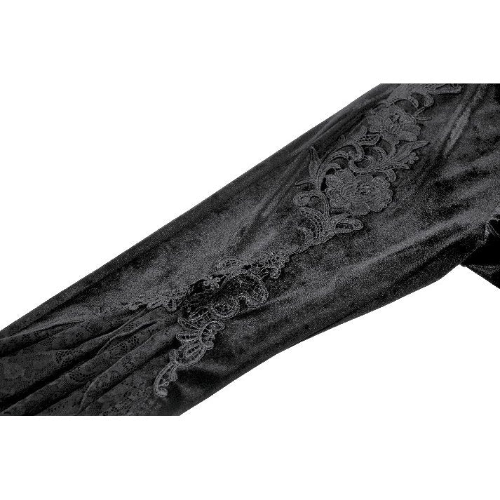 Dark in Love Erzebeth Velvet Lace Flare Trousers - DevilGothic DevilGothic