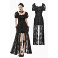 Dark in Love Morwenna Lace Gothic Maxi Dress in Black - DevilGothic DevilGothic