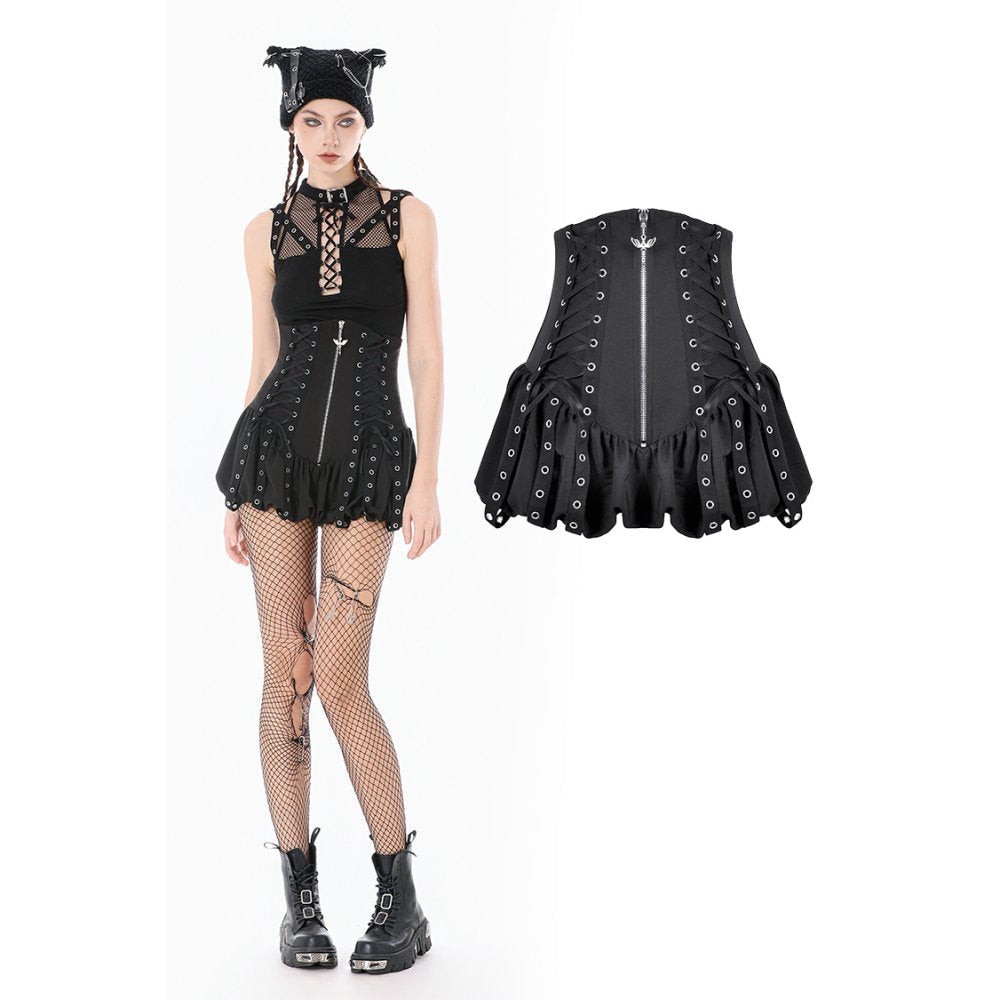 Dark in Love Brynja Eyelet Balloon Shorts - DevilGothic DevilGothic