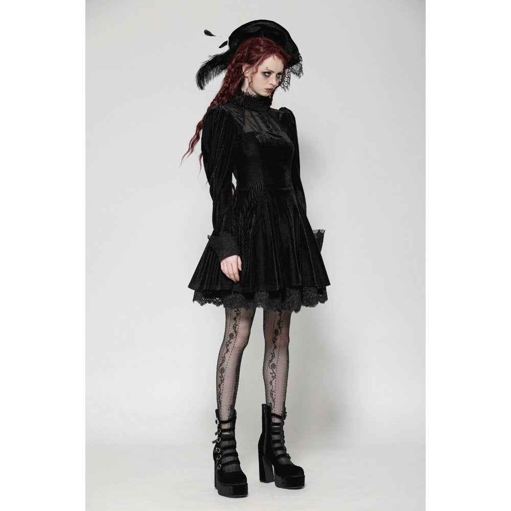 Dark in Love Inez Dark Elegant Velvet Lace Gown