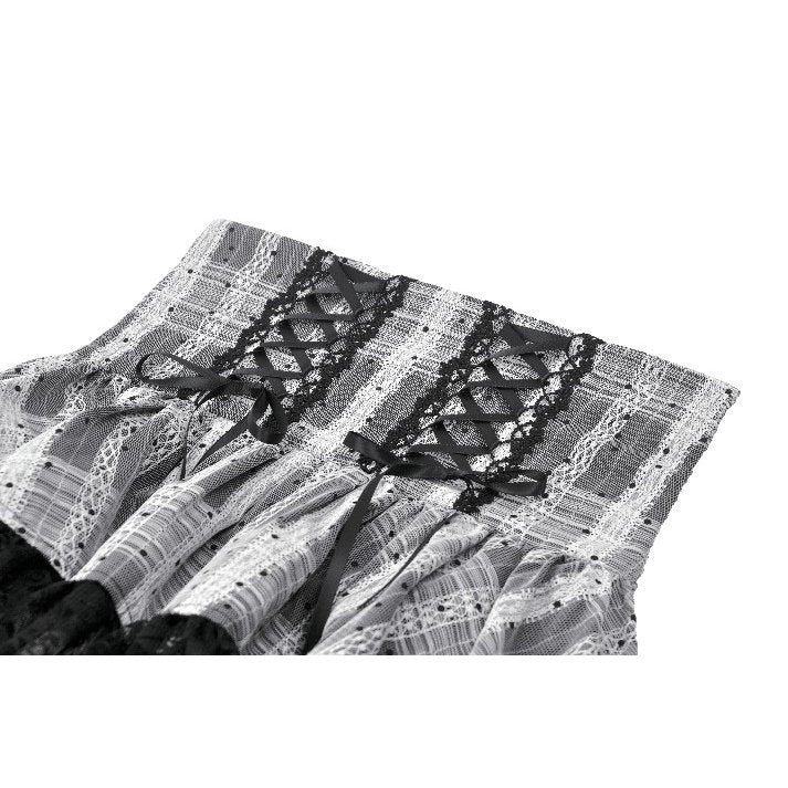 Dark in Love Hexa Layered Tartan Skirt - DevilGothic DevilGothic