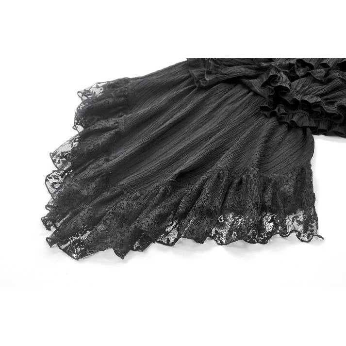 Dark in Love Cordelia Gothic High-Low Layered Skort - DevilGothic DevilGothic