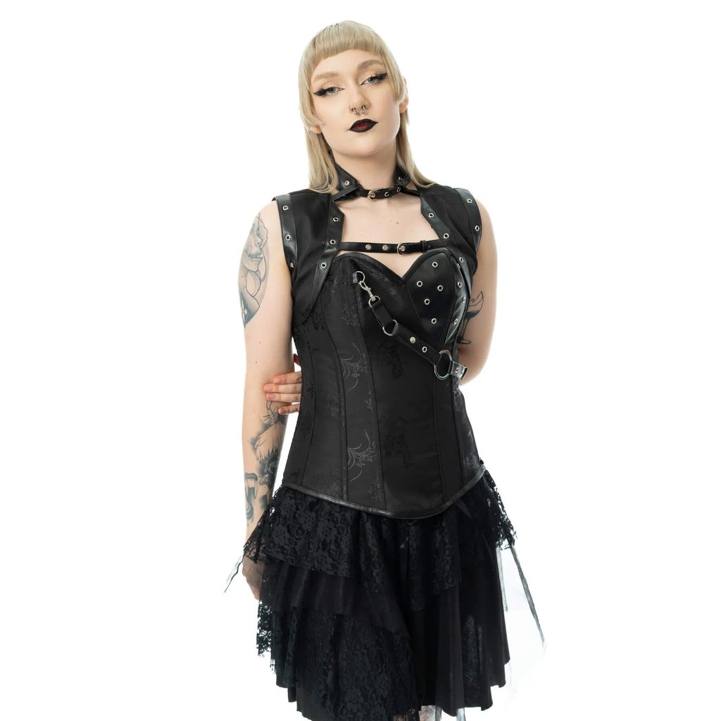 Vixxsin Ebony 2 Piece Corset - DevilGothic DevilGothic