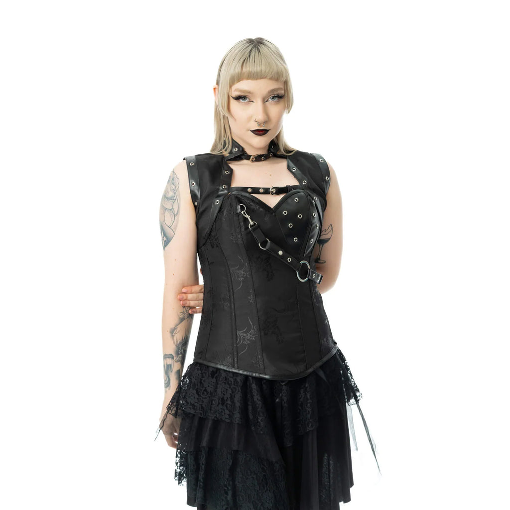 Vixxsin Ebony 2 Piece Corset - DevilGothic DevilGothic