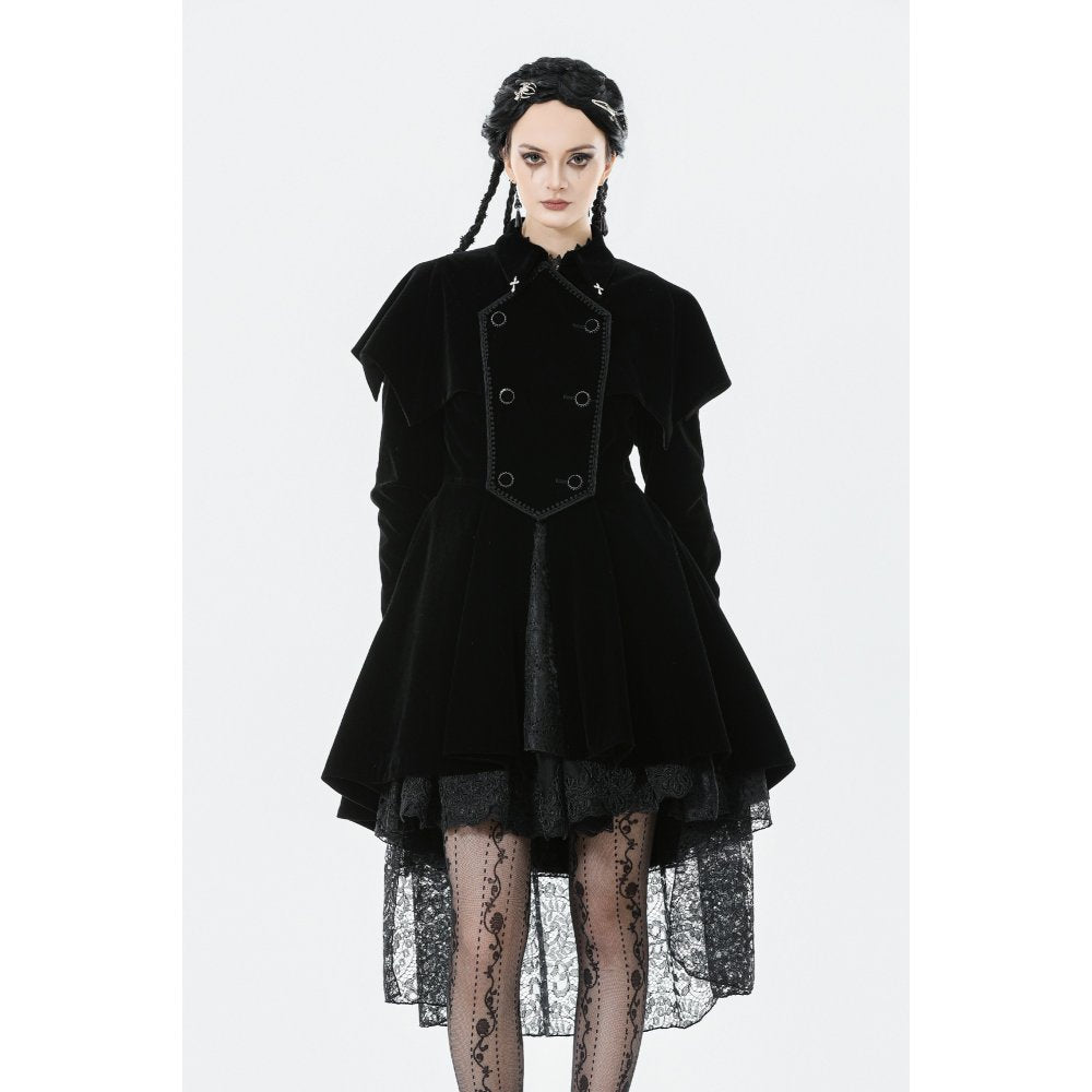 Dark in Love Lilith Officer Velvet Coat - DevilGothic DevilGothic