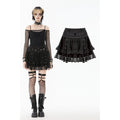 Dark in Love Astrid Lace Buckle Skirt - DevilGothic DevilGothic