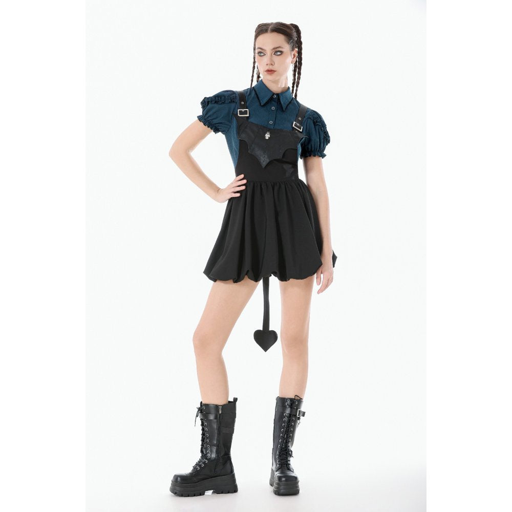 Dark In Love Lilith Bat Harness Bubble Dress - DevilGothic DevilGothic