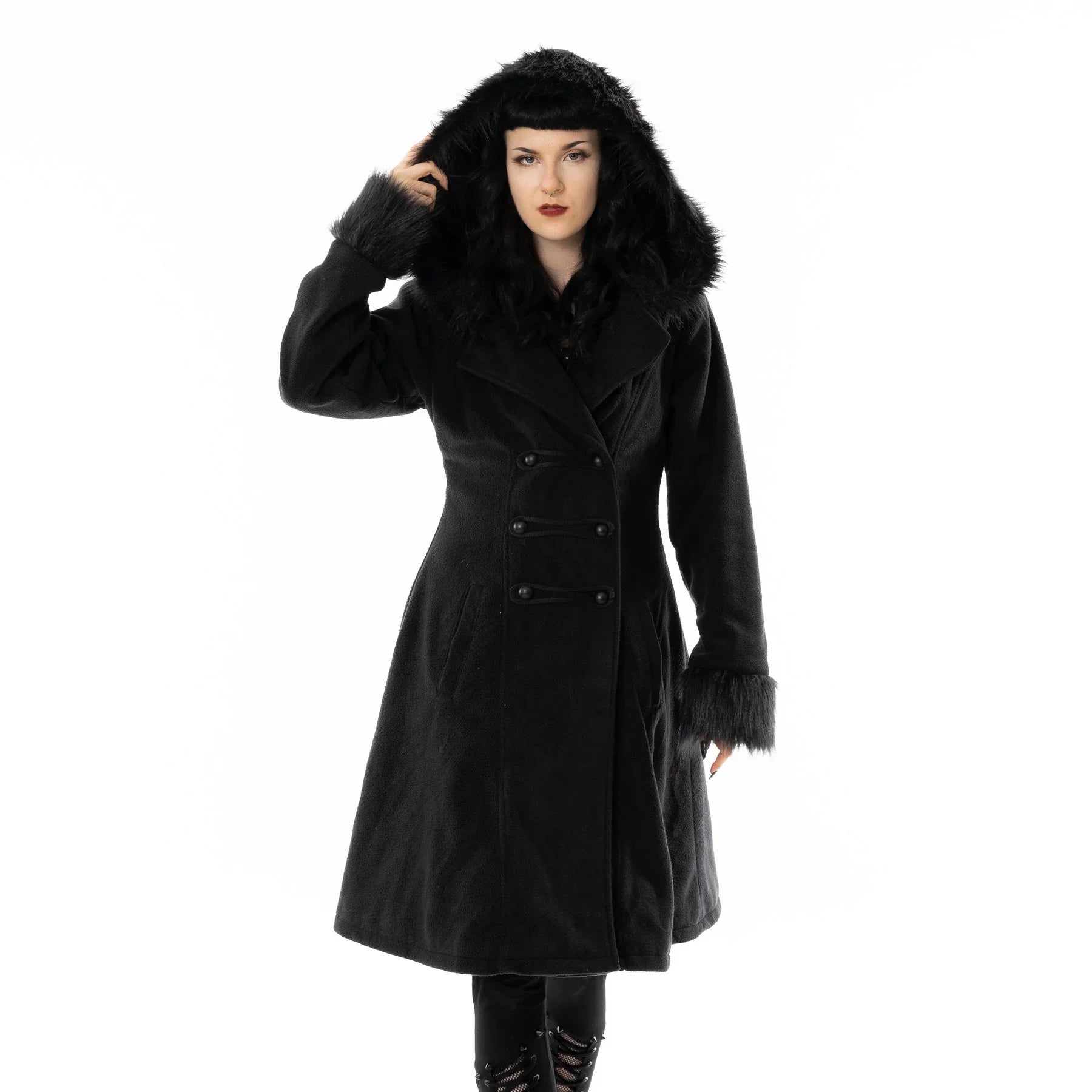 Poizen Industries Eirwen Coat - Black - DevilGothic DevilGothic