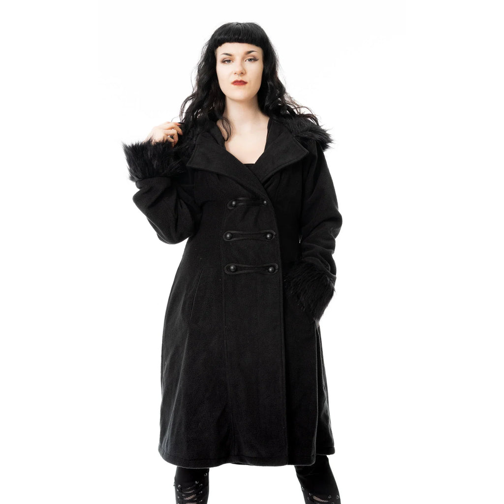 Poizen Industries Eirwen Coat - Black - DevilGothic DevilGothic