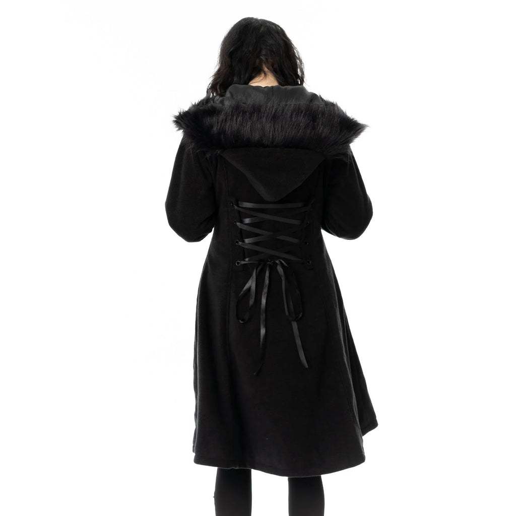 Poizen Industries Eirwen Coat - Black - DevilGothic DevilGothic