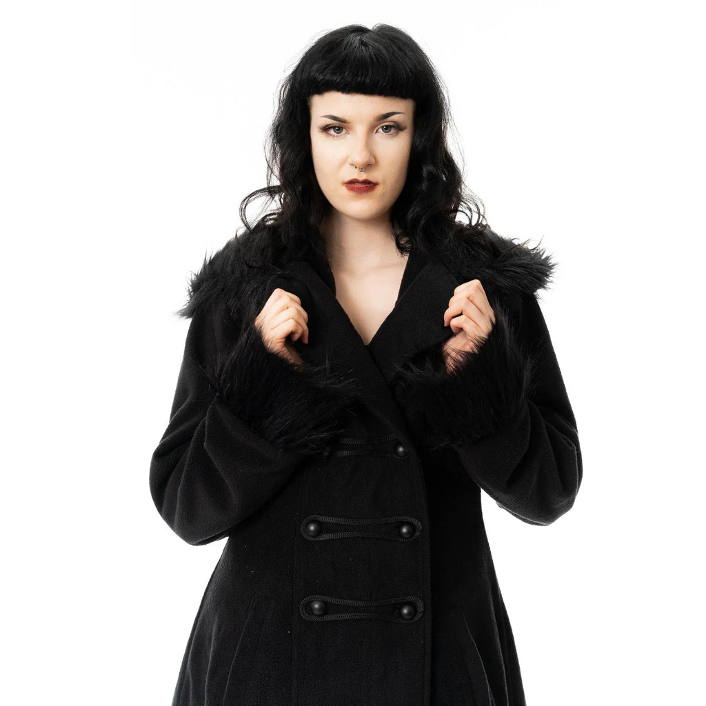 Poizen Industries Eirwen Coat - Black - DevilGothic DevilGothic