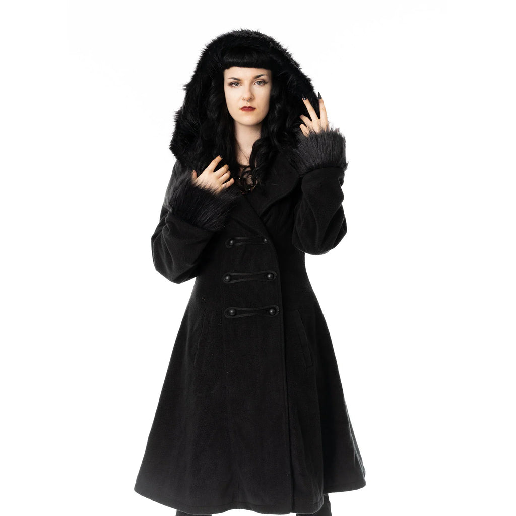 Poizen Industries Eirwen Coat - Black - DevilGothic DevilGothic