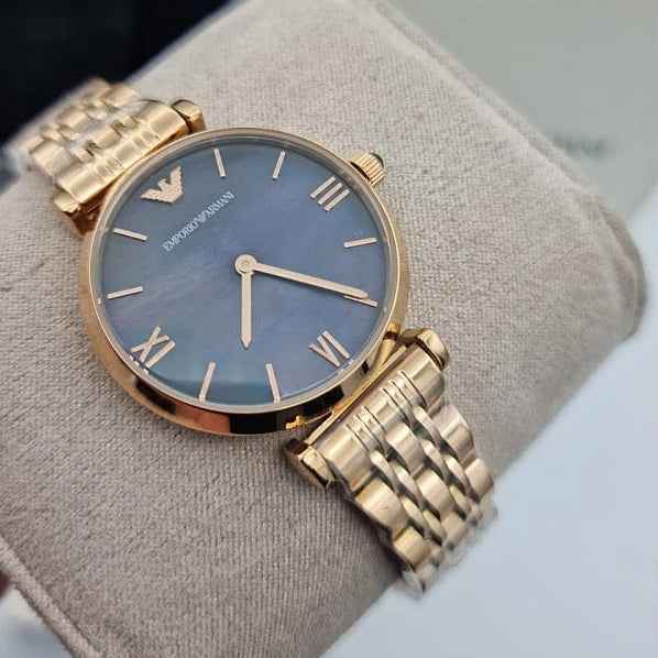Emporio Armani AR11145 Gianni T-Bar Women's Rose Gold Watch
