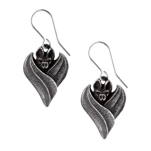 Alchemy Gothic Evil-ution Bat Dangler Earrings - DevilGothic DevilGothic