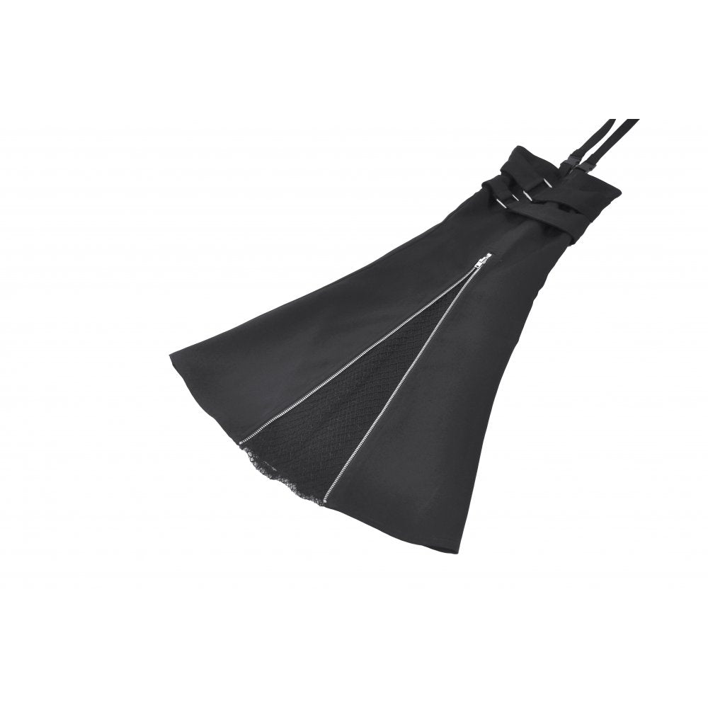 Dark in Love Lace-Up Layered Goth Convertible Flare Trousers or Shorts - DevilGothic DevilGothic