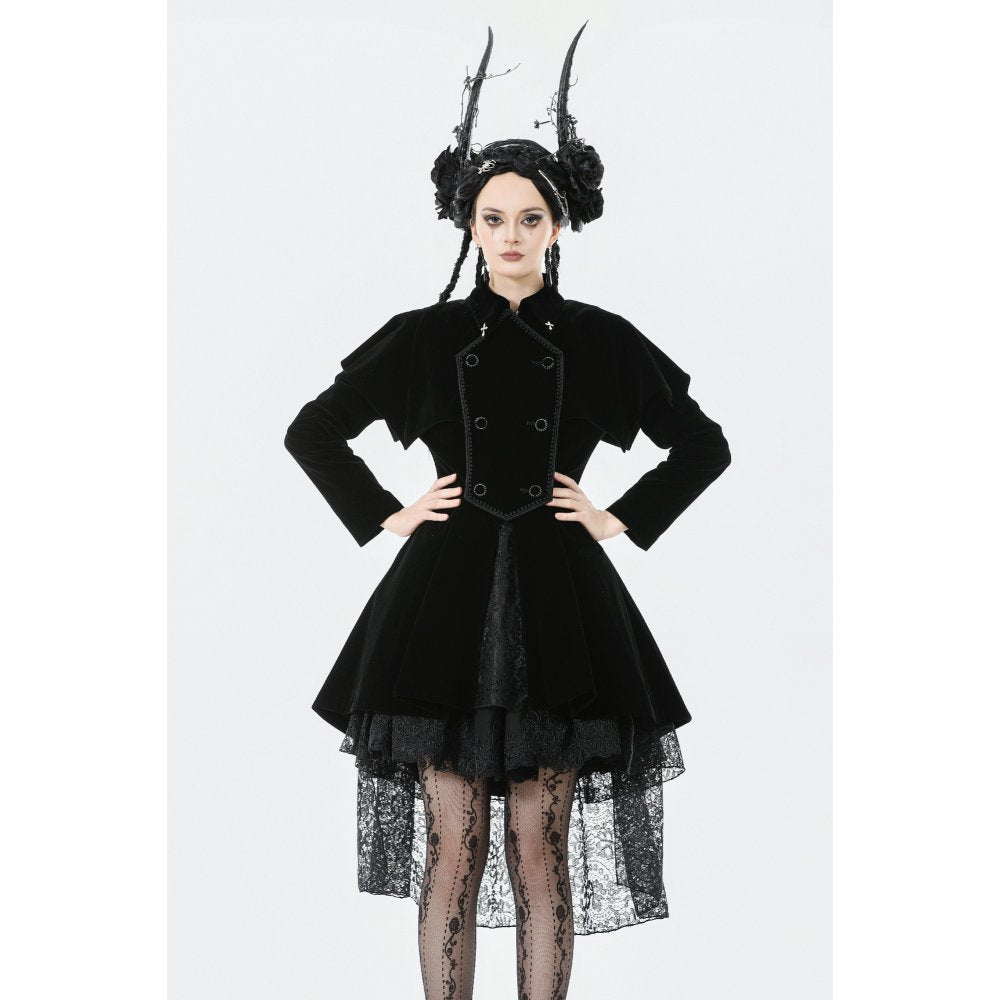 Dark in Love Lilith Officer Velvet Coat - DevilGothic DevilGothic