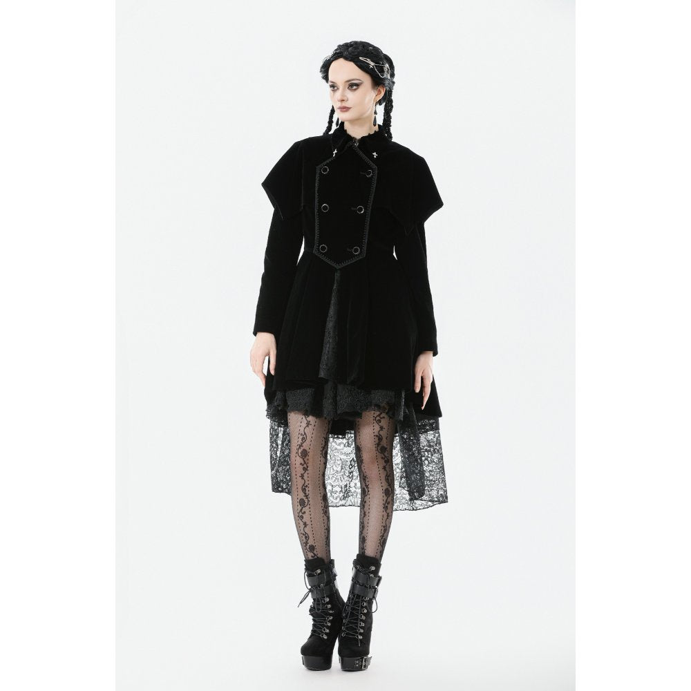 Dark in Love Lilith Officer Velvet Coat - DevilGothic DevilGothic