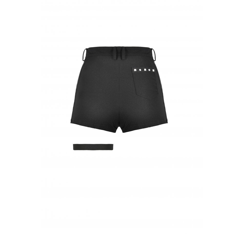 Dark in Love Gwen Pleated Garter Shorts - DevilGothic DevilGothic