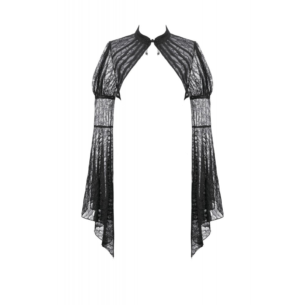 Dark in Love Elara Gothic Versatile Lace Shoulder Cape - DevilGothic DevilGothic