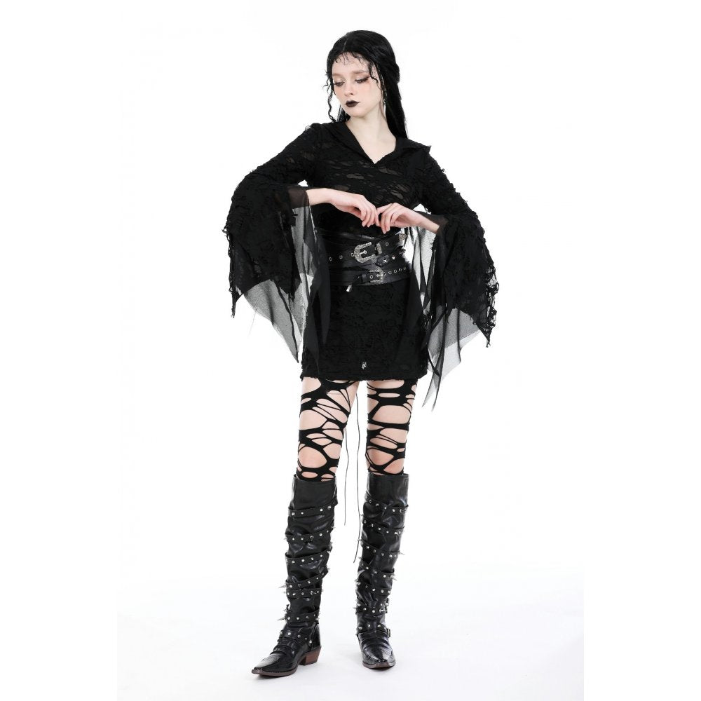 Dark in Love Elvira Faux Leather Layered Goth Waist Belt - DevilGothic DevilGothic
