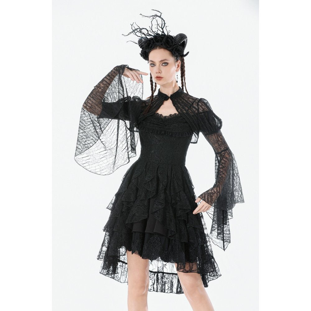 Dark in Love Elara Gothic Versatile Lace Shoulder Cape - DevilGothic DevilGothic