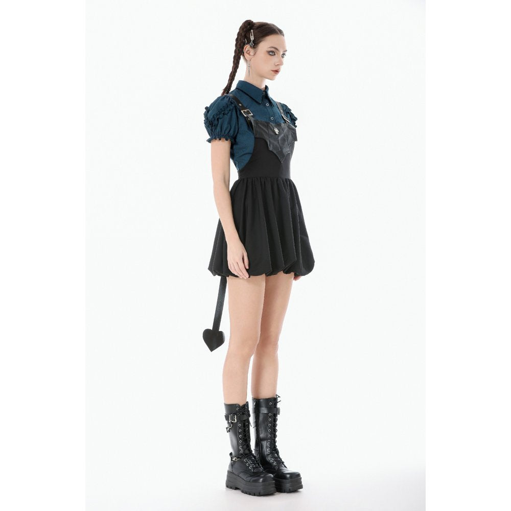 Dark In Love Lilith Bat Harness Bubble Dress - DevilGothic DevilGothic