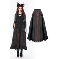 Dark in Love Gothic Victorian Lace Panel Skirt (Crimson) - DevilGothic DevilGothic