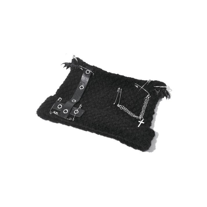 Dark In Love Mina Punk Metal Knit Hat - DevilGothic DevilGothic
