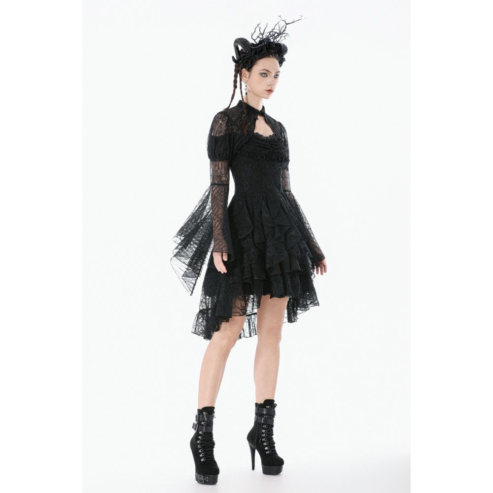 Dark in Love Elara Gothic Versatile Lace Shoulder Cape - DevilGothic DevilGothic