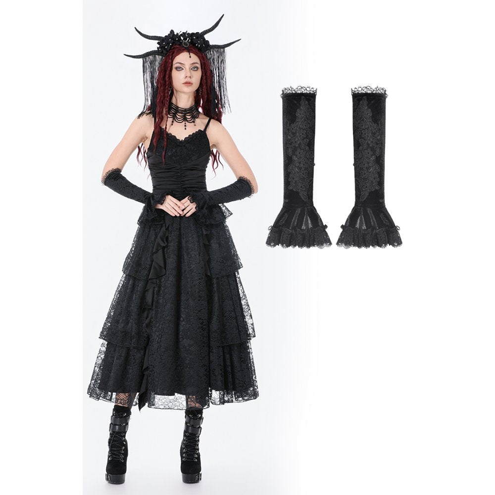 Dark in Love Lillian Victorian Lace Arm Warmers - DevilGothic DevilGothic