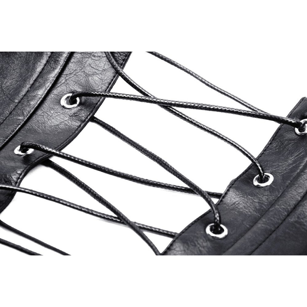 Dark in Love Elvira Faux Leather Layered Goth Waist Belt - DevilGothic DevilGothic