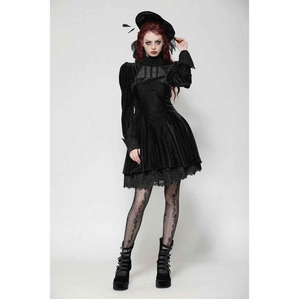 Dark in Love Inez Dark Elegant Velvet Lace Gown