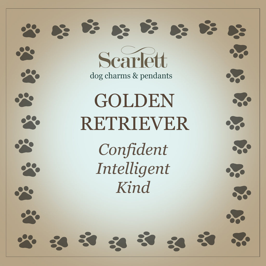 Golden Retriever Personalised Silver Dog Tag Necklace