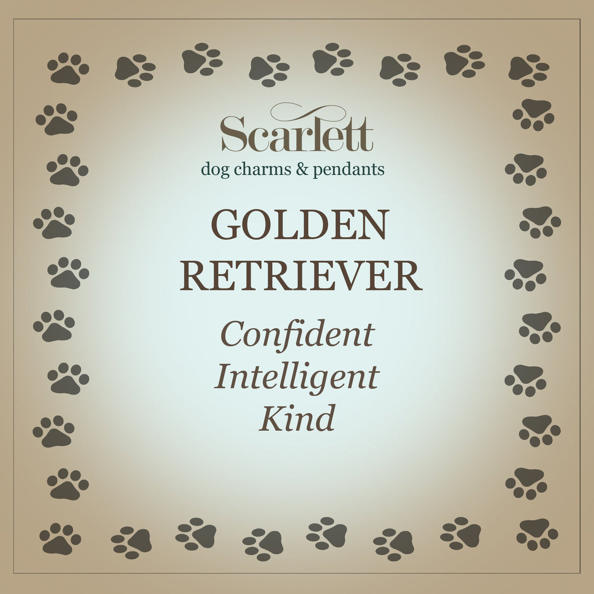 Golden Retriever Personalised Silver Dog Tag Necklace