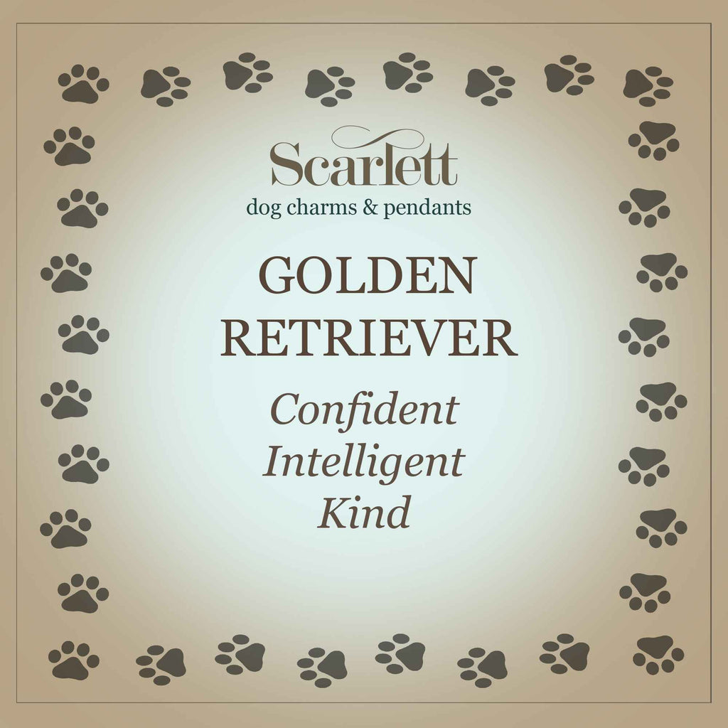 Golden Retriever Silver Dog Charm Bracelet