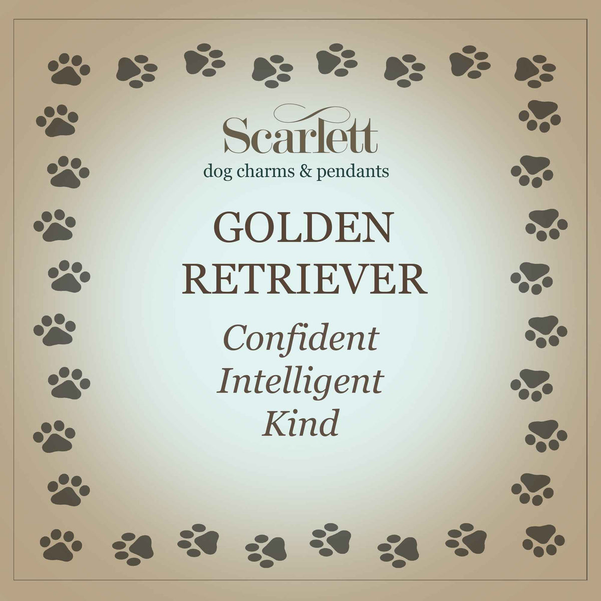 Golden Retriever Silver Dog Charm Bracelet