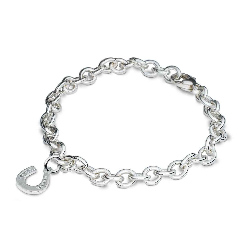 Horse Silver Charm Bracelet