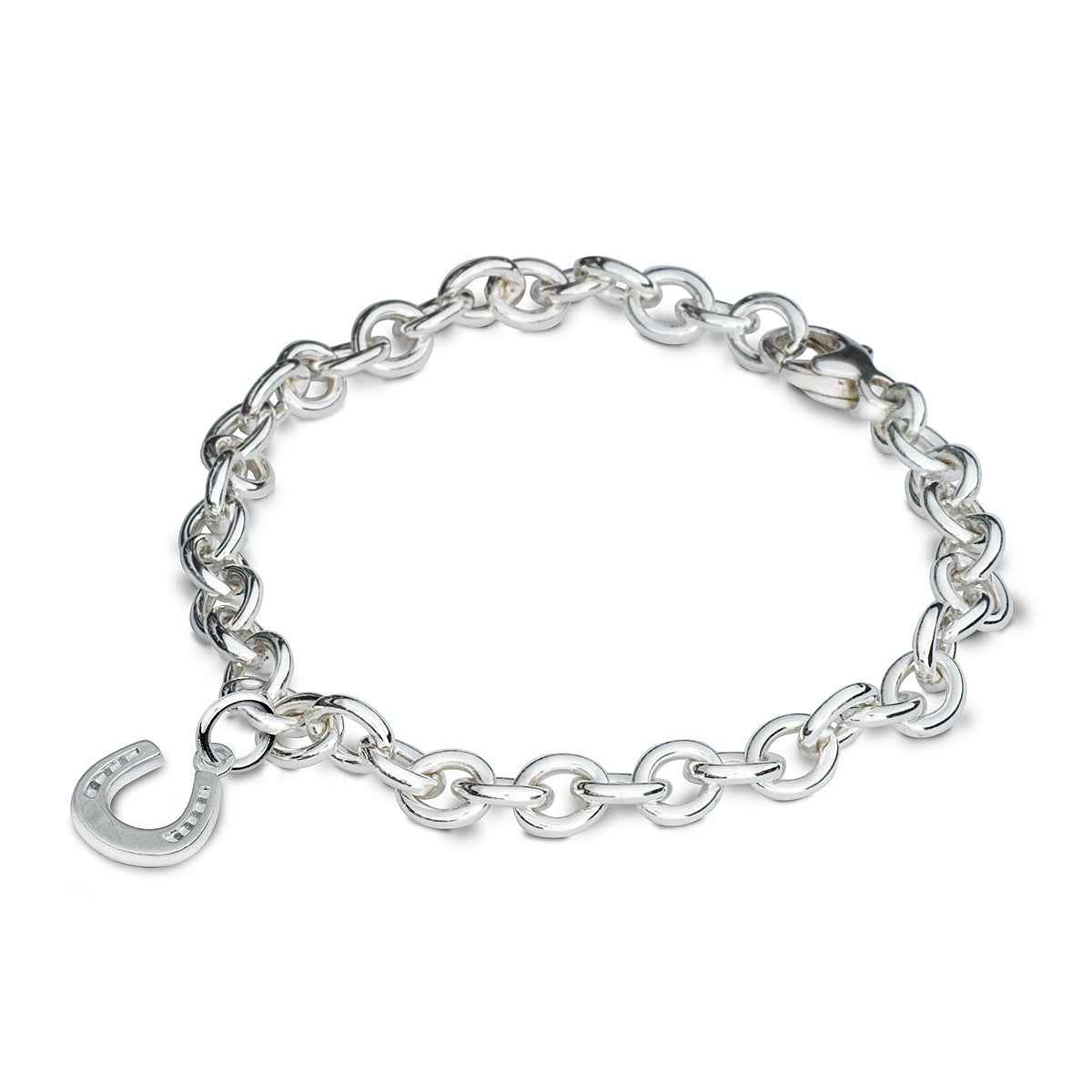 Horse Silver Charm Bracelet