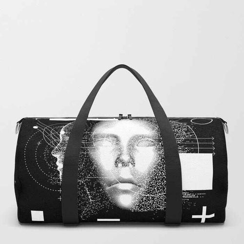 Black Cyberpunk Face Duffle Bag