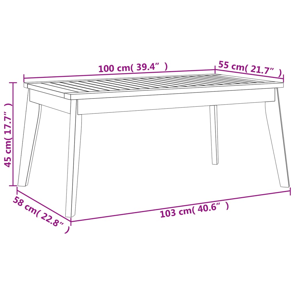Nuvik Acacia Wood - 100cm